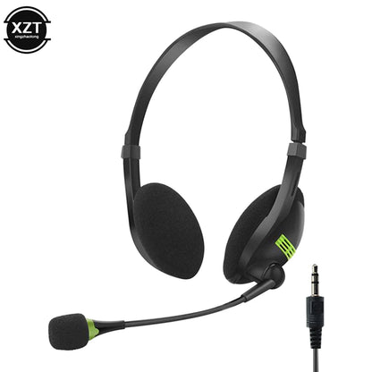 3.5mm Wired Headset Microphone Universal Computer Headset Wired Office Headset Microphone