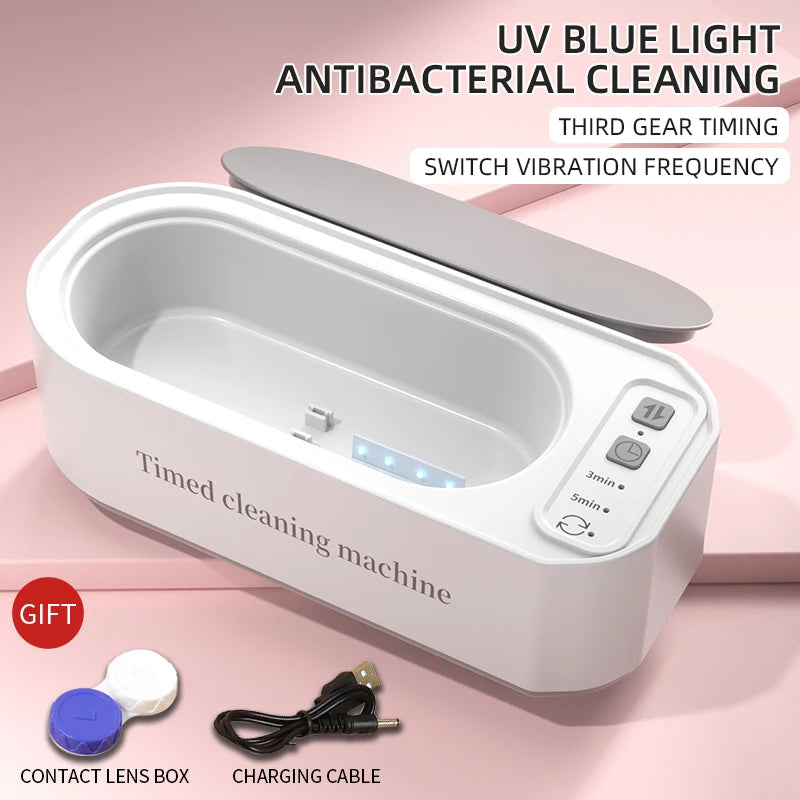 250mAh Ultrasonic Glasses Cleaning Machine Ultrasound Timed jewelry toothbrush High Frequency Ultrasonic Cleaner Bath 2026