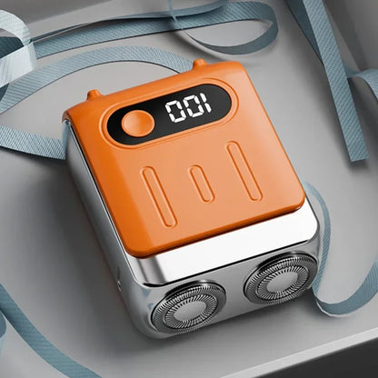 R20 Mini Electric Smart Shaver Shaver Digital Display Dual Blade Rechargeable Shaver Powerful Beard Trimmer Household Car Shaver