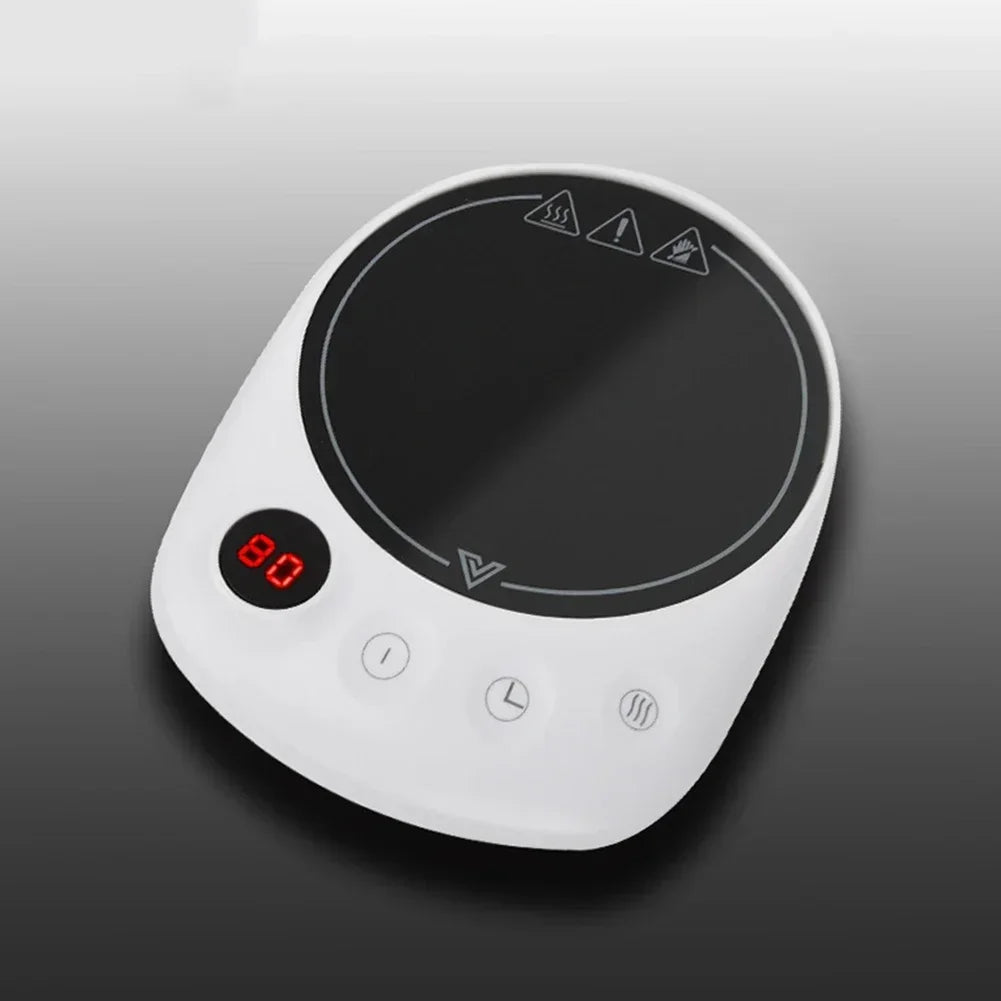 200W Electric Beverage Heating Plate Smart Milk Tea Coffee Cup Mug Warmer for Desk 5 Temperatures with Timer Automatic Shut Off