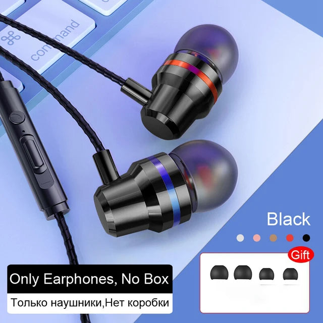 New Wired Headset In-Ear Headset For Android Phones 3.5MM In-Ear Geadset And Microphone Stereo Headset Universal Headset
