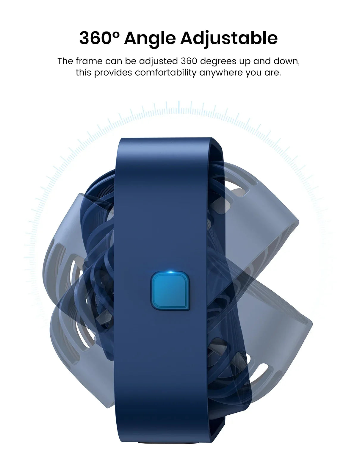 USB Desk Fan Strong Airflow &amp; Quiet Operation 3 Speed Wind Mini Table Fan 360° Rotatable Head for Home Office Bedroom Table