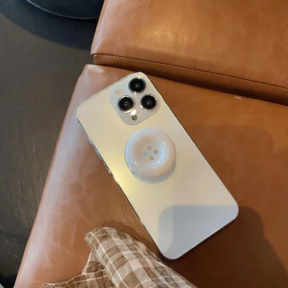 New 3D Simulated Button Phone Stand Cute Phone Grip Adhesive Retractable Phone Stand Adhesive Phone Stand