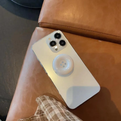 New 3D Simulated Button Phone Stand Cute Phone Grip Adhesive Retractable Phone Stand Adhesive Phone Stand