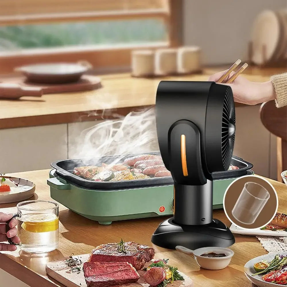 Portable Range Hood for Cooking Table Range Hood Vent Kitchen Hoods 2 Speed Exhaust Fan Retractable Negative Ion Air Purifier