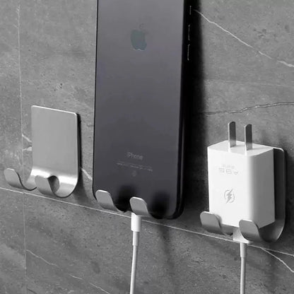 2CPS Stainless Steel Shaver Rack - Bathroom Shaver Hook - Hanging Rack Storage Bracket - Old-Fashioned Manual Shaver Holder