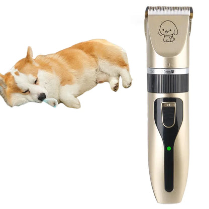 Pet electric clippers for dog and cat shaving; pet hair trimmer; electric beauty shaver.