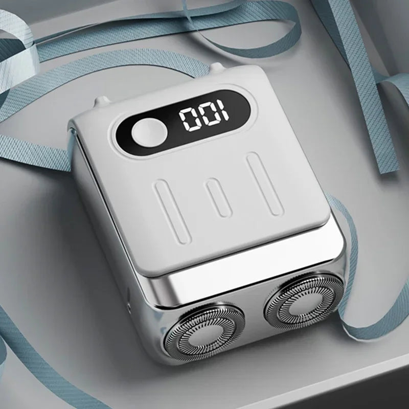 R20 Mini Electric Smart Shaver Shaver Digital Display Dual Blade Rechargeable Shaver Powerful Beard Trimmer Household Car Shaver