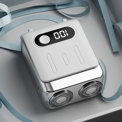 R20 Mini Electric Smart Shaver Shaver Digital Display Dual Blade Rechargeable Shaver Powerful Beard Trimmer Household Car Shaver