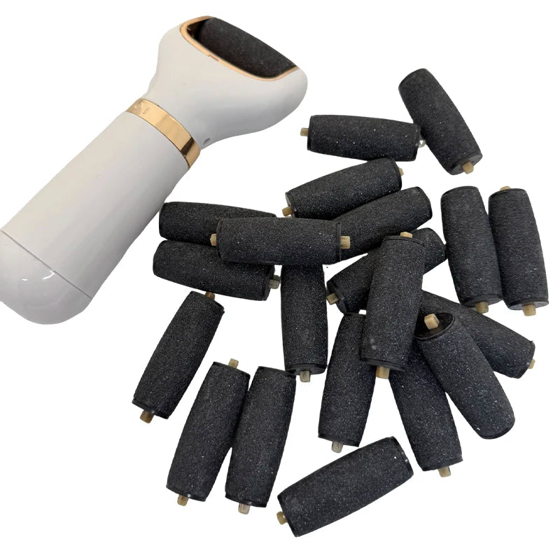 10 Pcs Foot Care Tool Heads Pedi Hard Skin Remover Refills Replacement Rollers For Scholls File