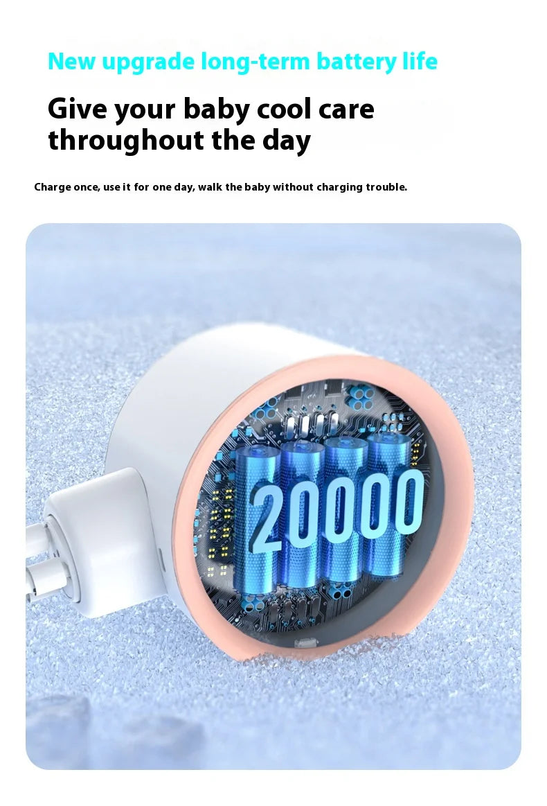 2025new fan ICE super cooling conductor desktop bedside variable frequency shaking head digital display octopus shaking head fan