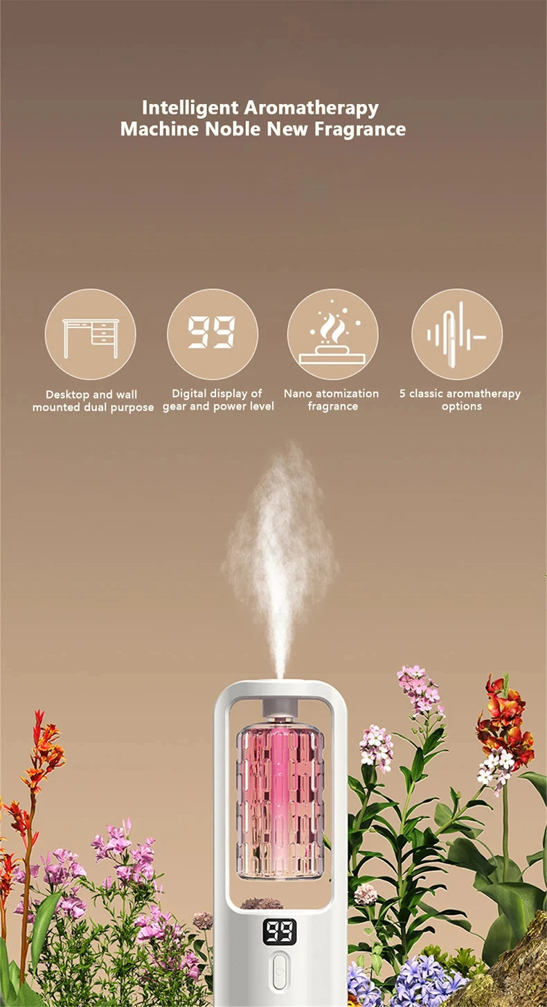 Aroma Diffuser Humidifier 5 GearFragrance Essential Oil Aromatherapy Machine Air Freshener Hotel Bedroom Toilet Deodorization
