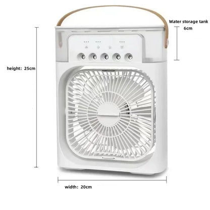 Super Cooling Desktop Small Fan Spray Air Conditioning Fan Cooling Miracle Air Cooler Dormitory Small USB Electric Fan Amagi