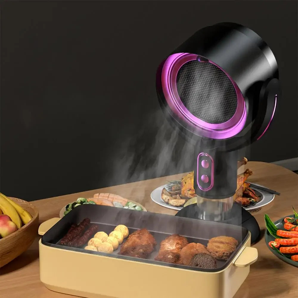 Portable Range Hood for Cooking Table Range Hood Vent Kitchen Hoods 2 Speed Exhaust Fan Retractable Negative Ion Air Purifier