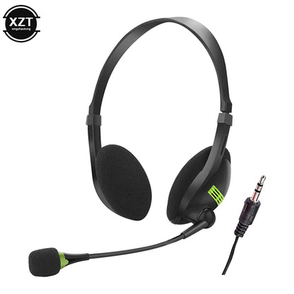 3.5mm Wired Headset Microphone Universal Computer Headset Wired Office Headset Microphone