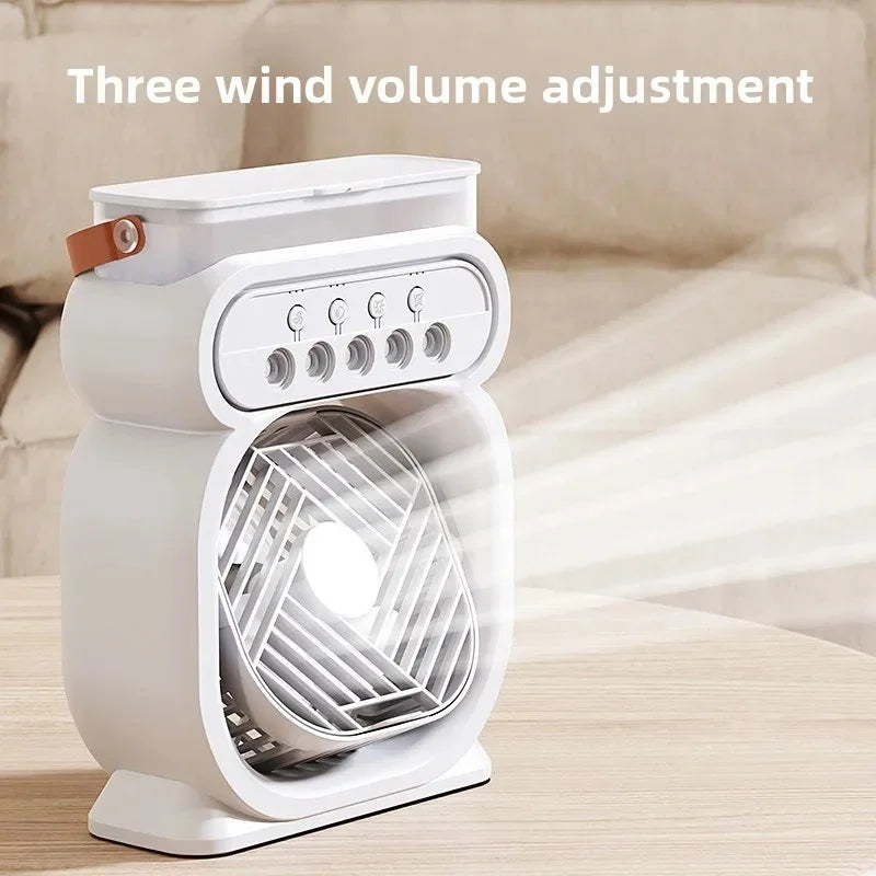 2025 USB Spray Fan Desktop Night Light Humidifier Outdoor Office Water Replenishment and Spray Fan in One Fan all the year round