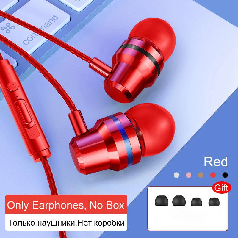 New Wired Headset In-Ear Headset For Android Phones 3.5MM In-Ear Geadset And Microphone Stereo Headset Universal Headset