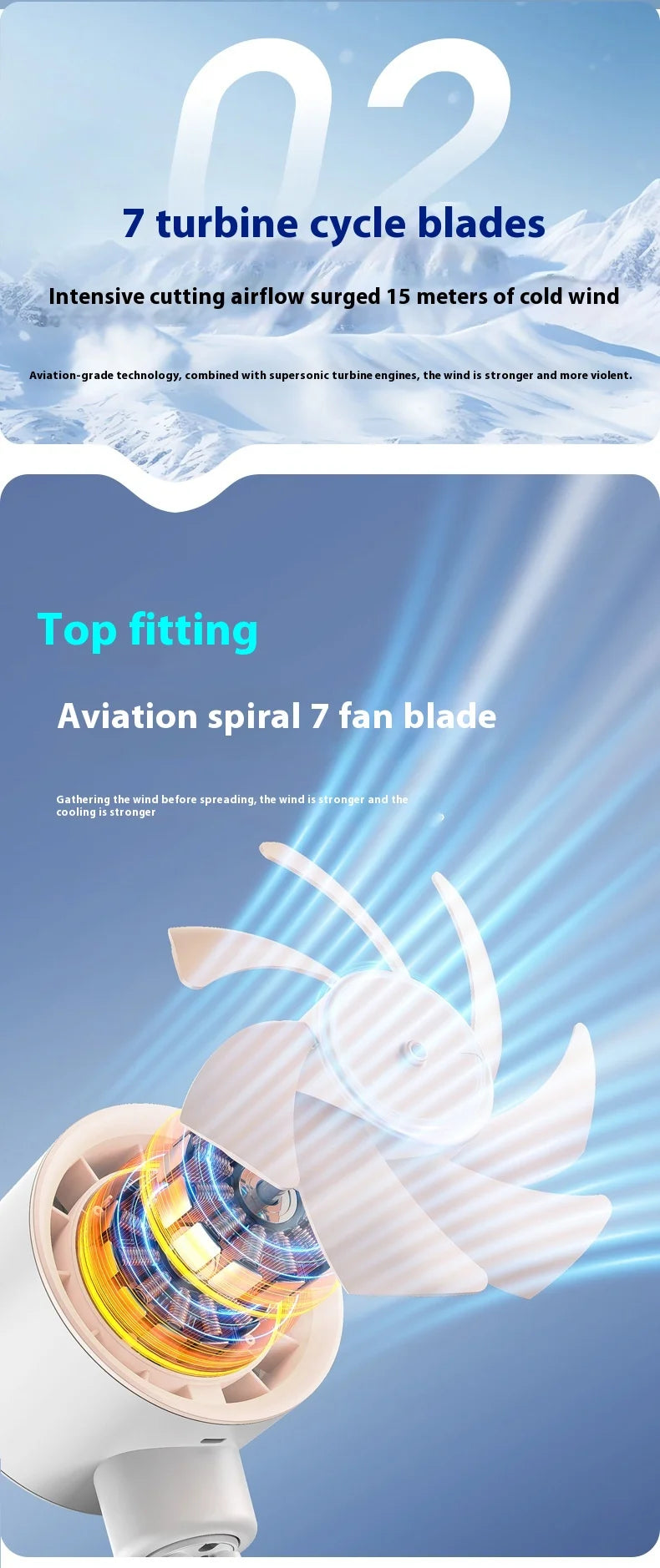 2025new fan ICE super cooling conductor desktop bedside variable frequency shaking head digital display octopus shaking head fan