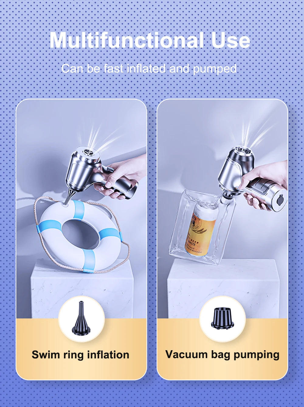 Car Vacuum Cleaner 95000PA Wireless Portable Vacuum Cleaner For Car Home Strong Suction Handheld 2 in 1 Vacuum Cleaner Blower