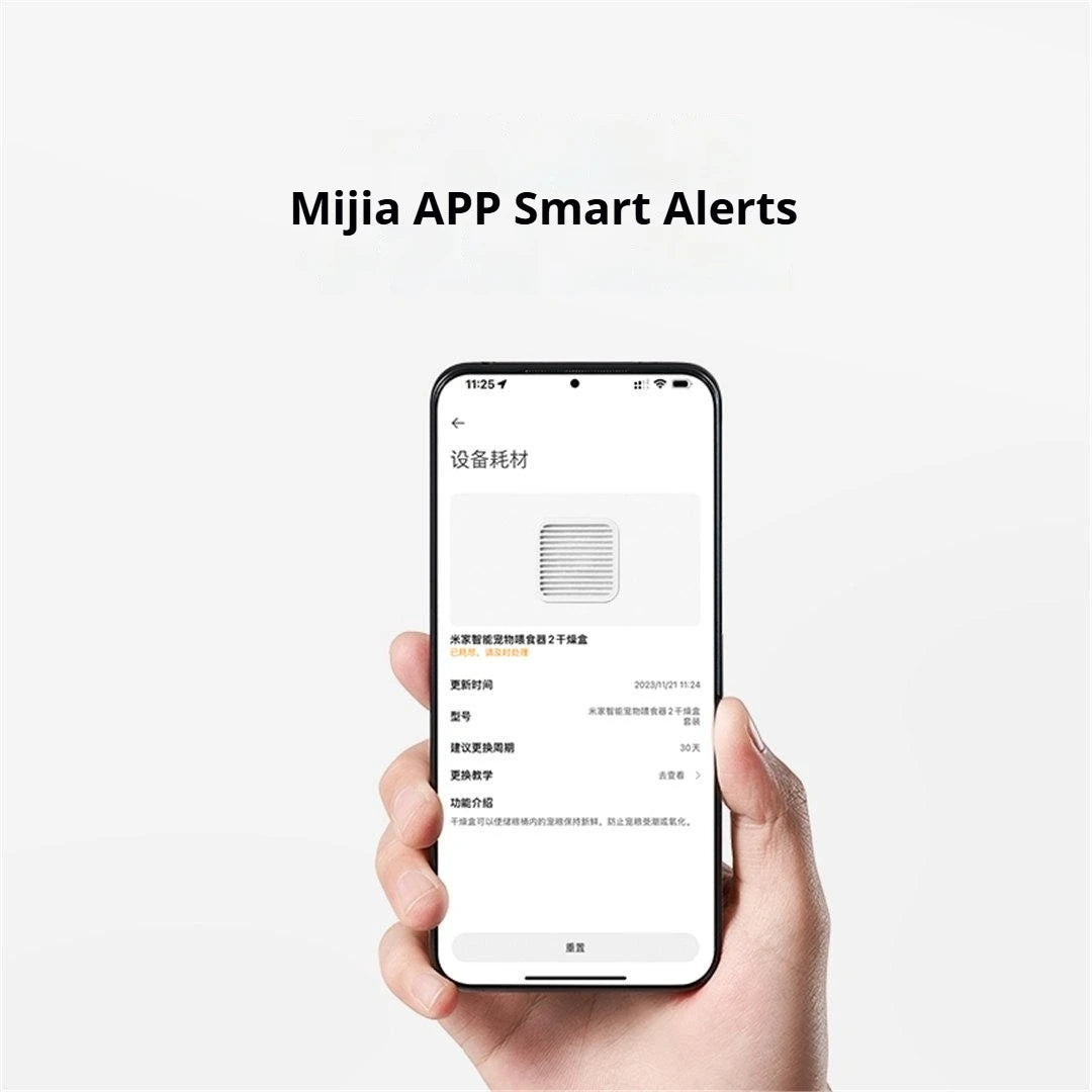 For Xiaomi Pet Feeder 2 Drying Box Moistureproof Freshness Locking Dehumidifying Desiccant For Pet Food with Mijia App